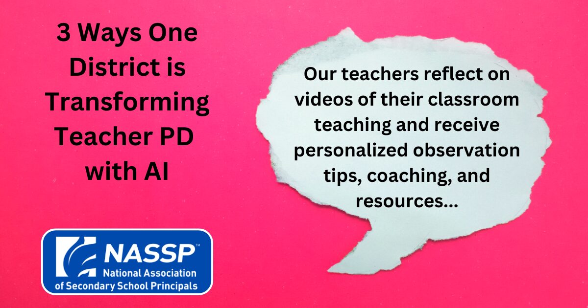 Our teachers reflect on videos of their classroom teaching and receive personalized observation tips, coaching, and resources...